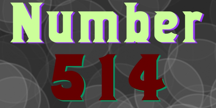 Number 514 Font Download