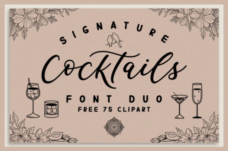 Signature Cocktails Duo Font Download