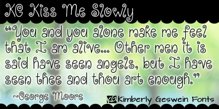 KG Kiss Me Slowly Font Download