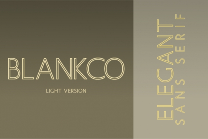 Blankco Outline Light Font Download