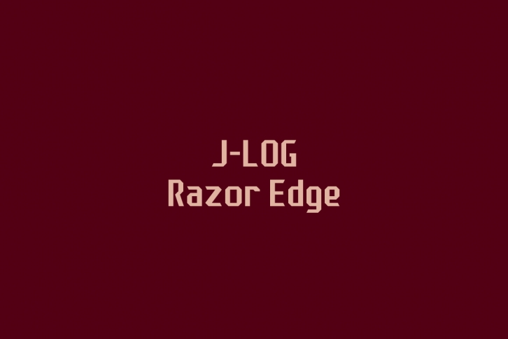 J-LOG Razor Edge Font Download
