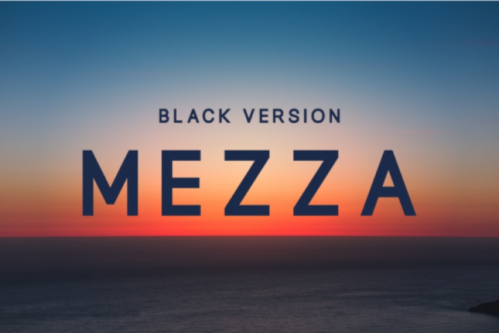Mezza Black Font Download