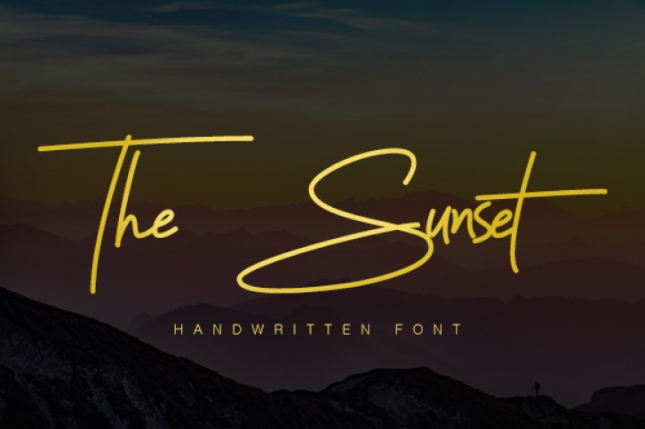 The sunset Font Download