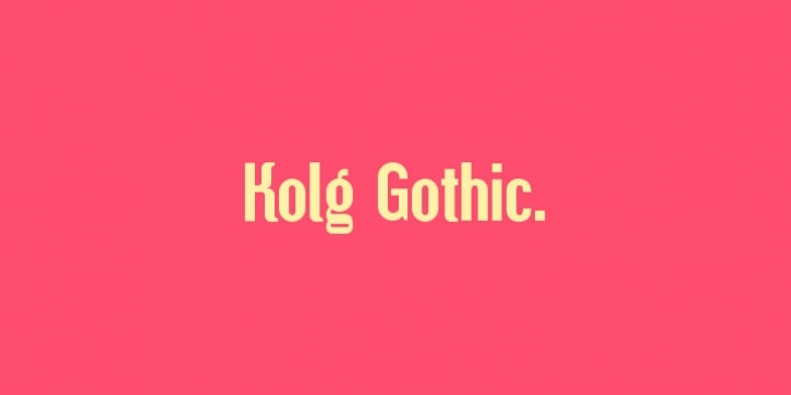 Kolg Gothic Font Download