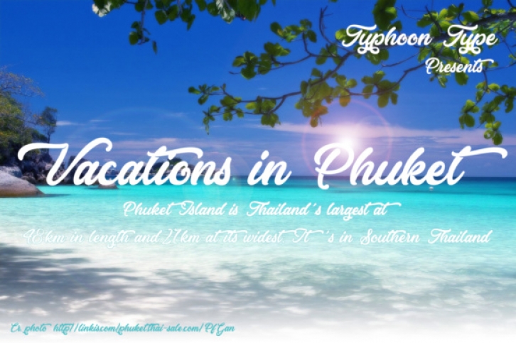 Vacations in Phuket Font Download