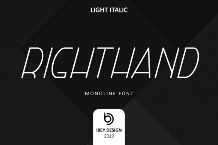 Right Hand Light Italic Font Download