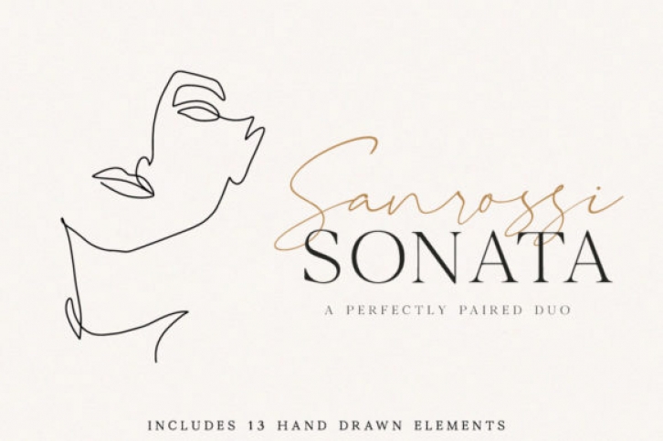 Sanrossi Sonata Duo Font Download