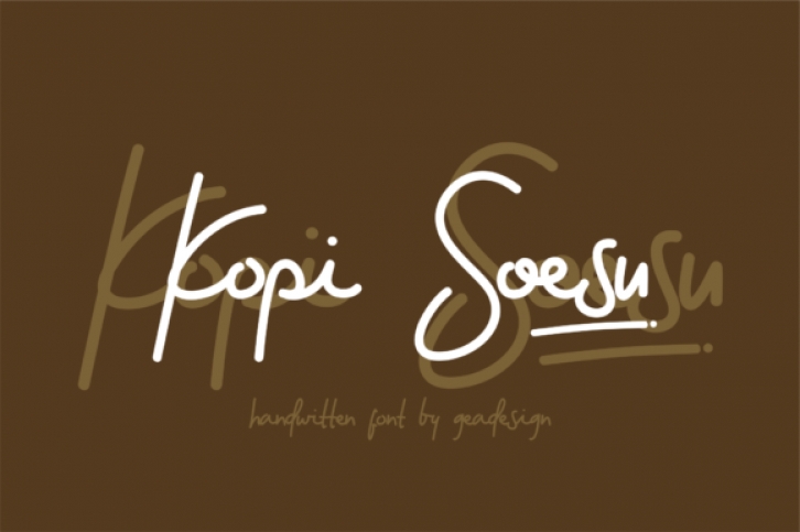 Kopi Soesu Font Download