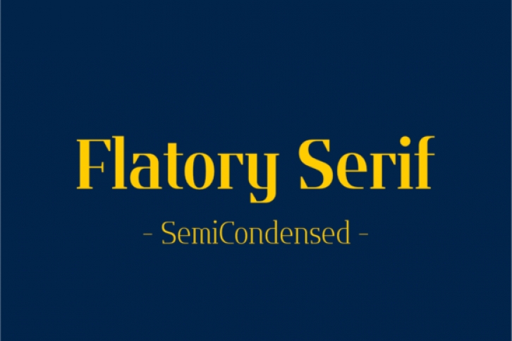 Flatory Serif SemiCondensed Font Download