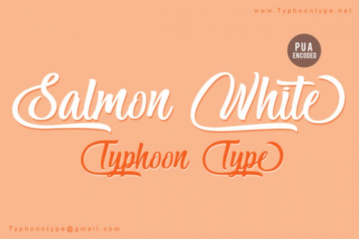 Salmon White Font Download