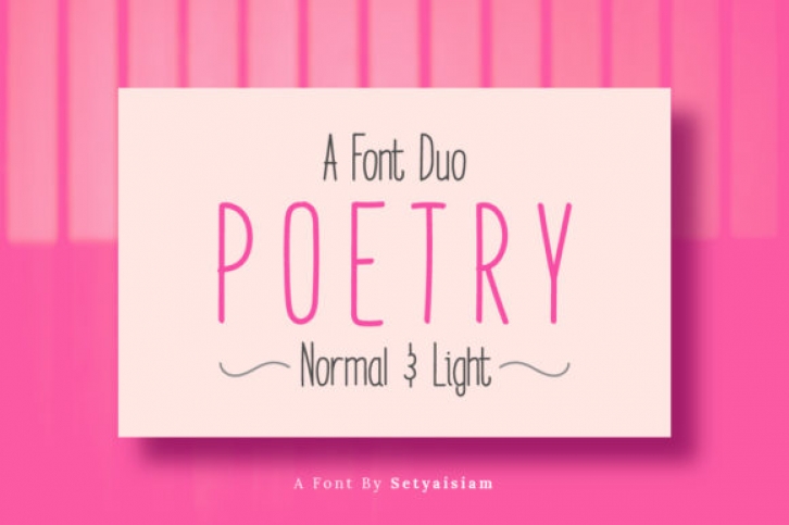 Poetry Font Download