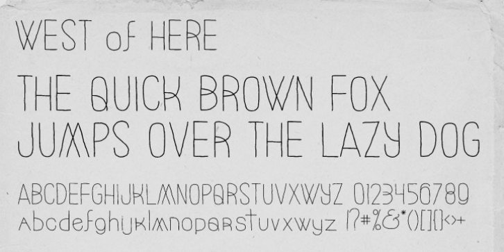 West Of Here Font Download