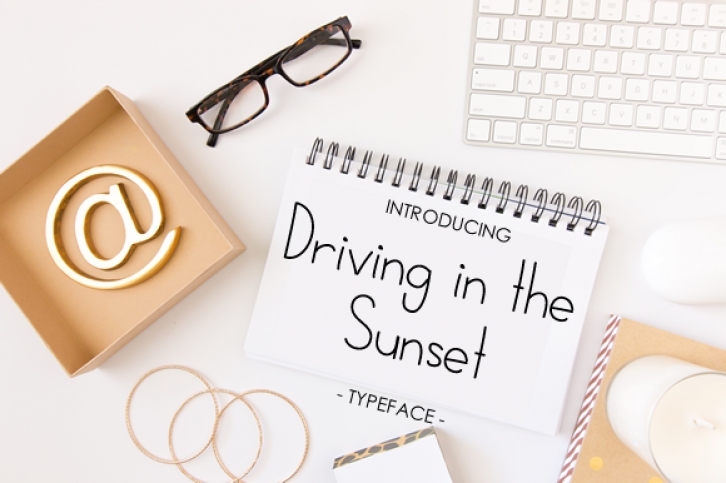 Driving in the Sunset Font Download