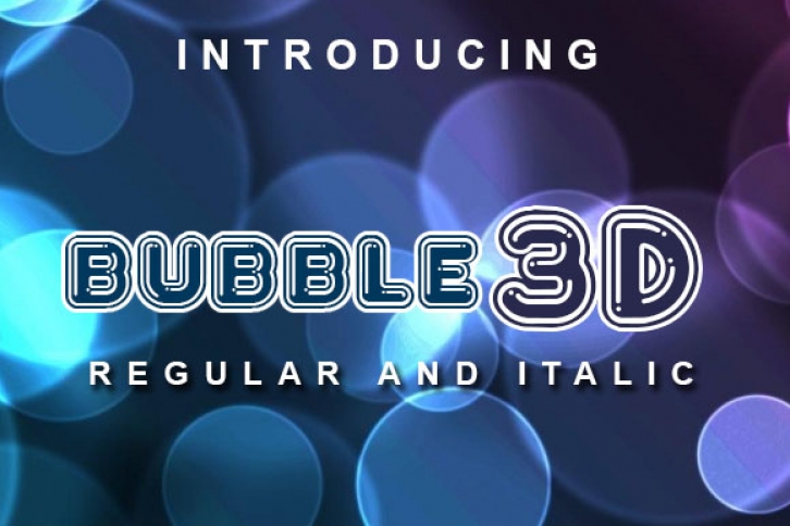 Bubble 3D Font Download