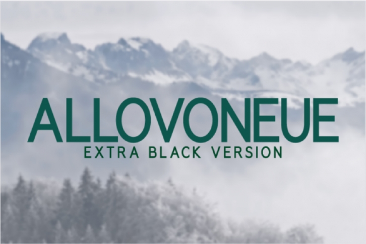 Allovoneue Extra Black Font Download