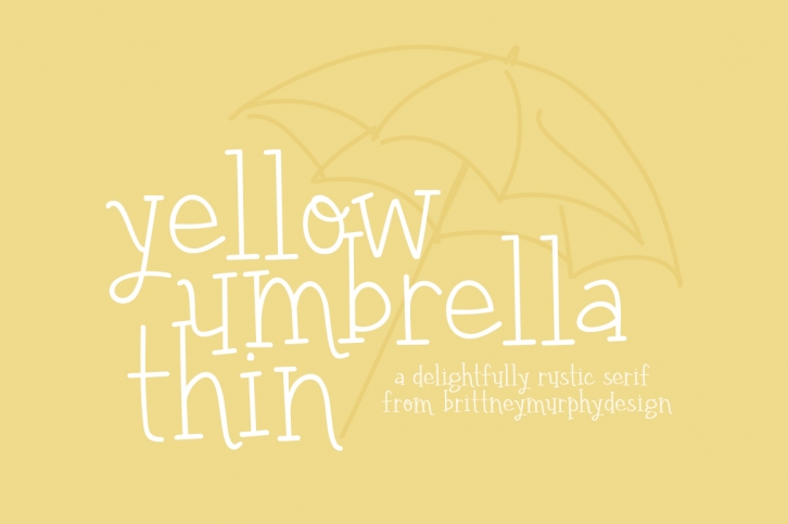 Yellow Umbrella Thin Font Download