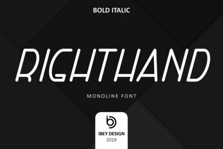 Right Hand Bold Italic Font Download