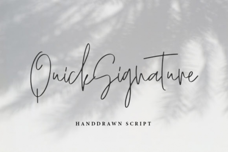 Quick Signature Font Download