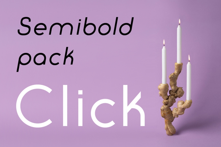 Click SemiBold Pack Font Download