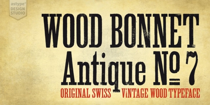 Wood Bonnet Antique No 7 Font Download