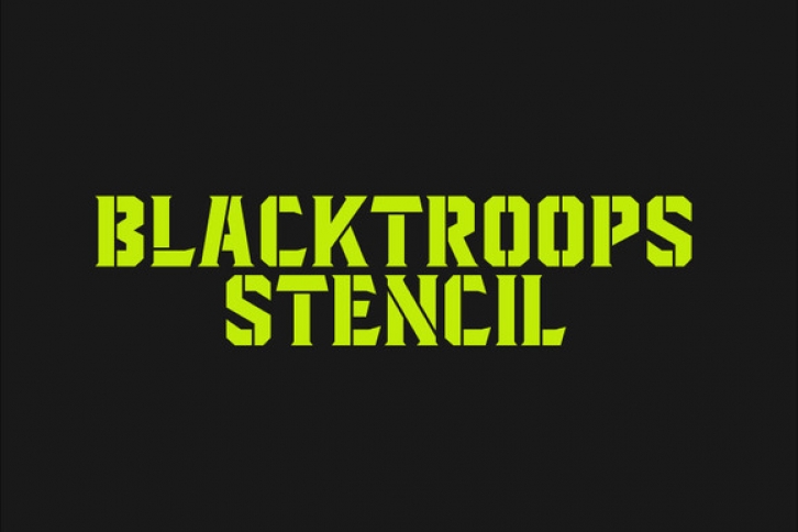 Blacktroops Stencil Font Download