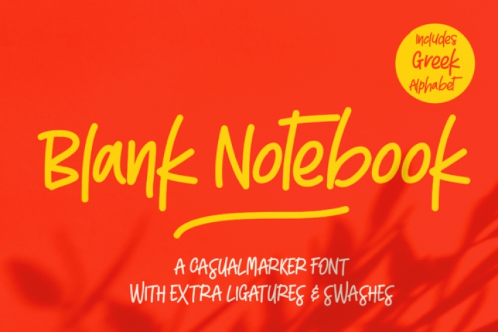 Blank Notebook Font Download