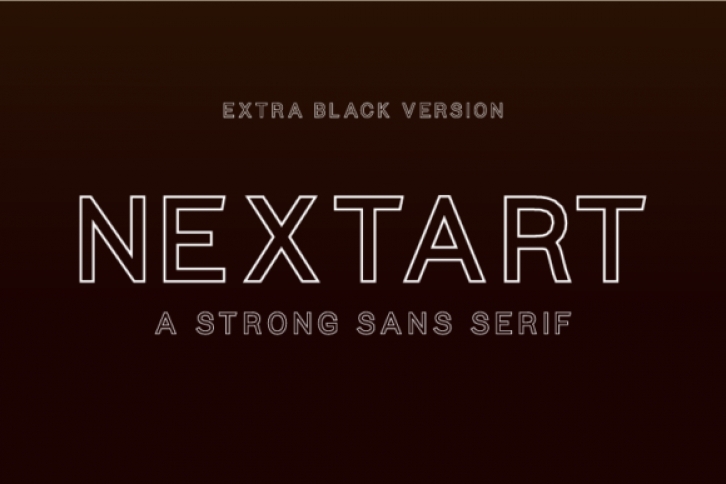 Nextart Outline Extra Black Font Download