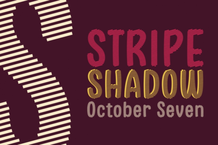 Stripe Shadow October Seven Font Download