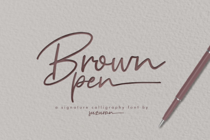 Brown Pen Script Font Download