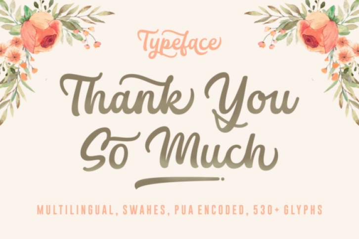 Thank You so Much Font Download