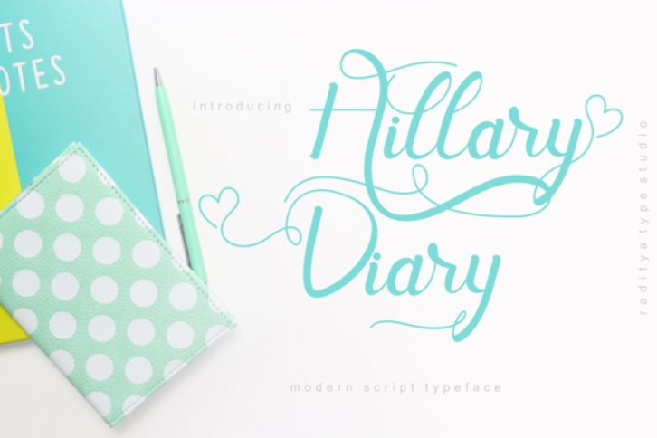Hillary Diary Font Download