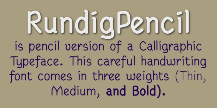 Rundig Pencil Font Download