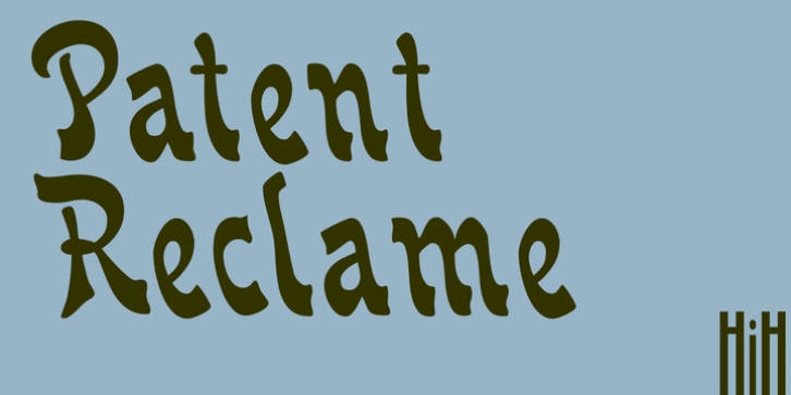 Patent Reclame Font Download