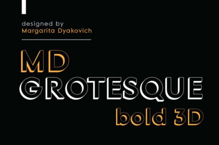 MD Grotesque Bold 3D Font Download