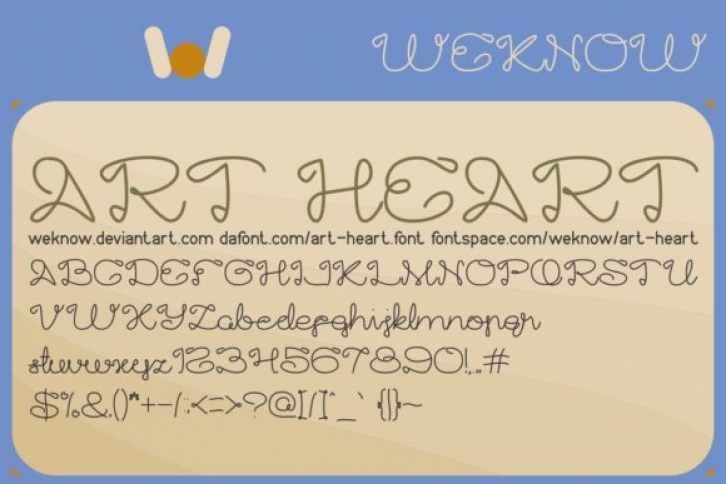 Art Heart Font Download