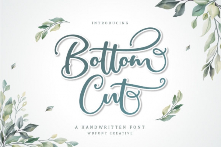 Bottom Cut Font Download