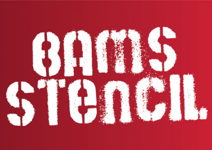 Bams Stencil Font Download