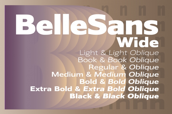 Belle Sans Wide Family Font Download