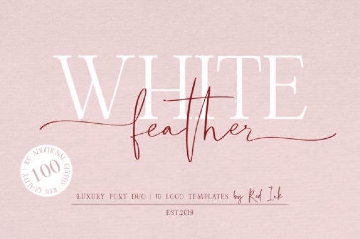 White Feather Duo Font Download
