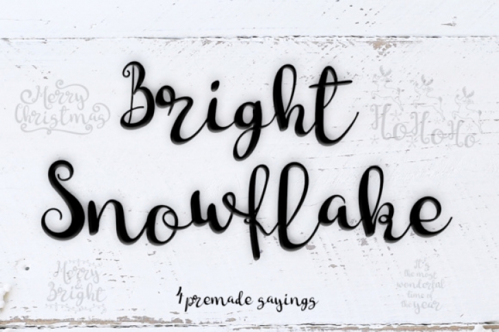 Bright Snowflakes Font Download