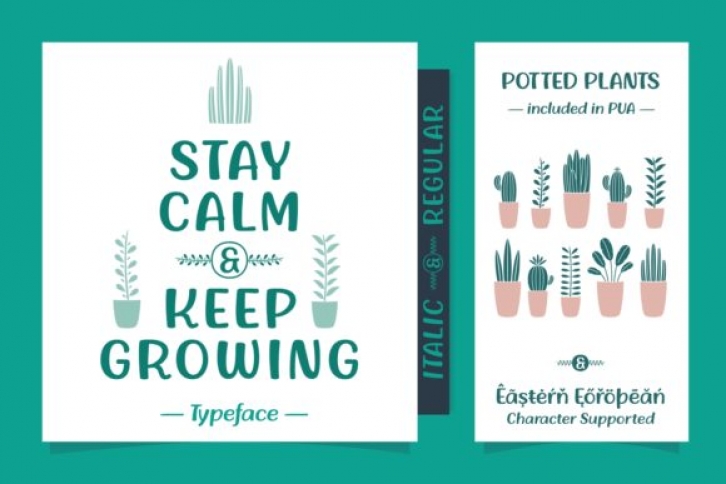 Stay Calm  Keep Growing Font Download