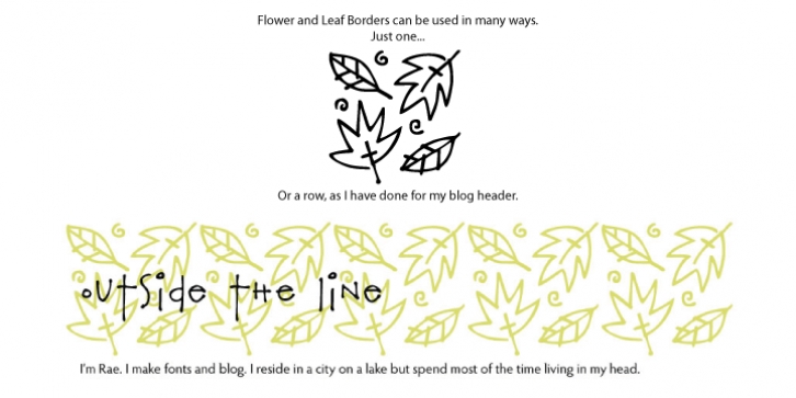 Flower And Leaf Borders Font Download