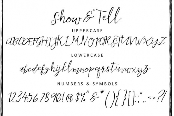 Show & Tell Font Download