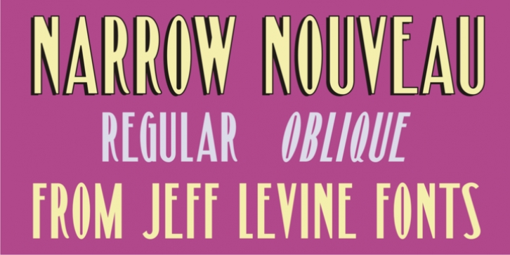 Narrow Nouveau JNL Font Download