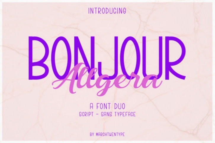 Bonjour Allgera Duo Font Download
