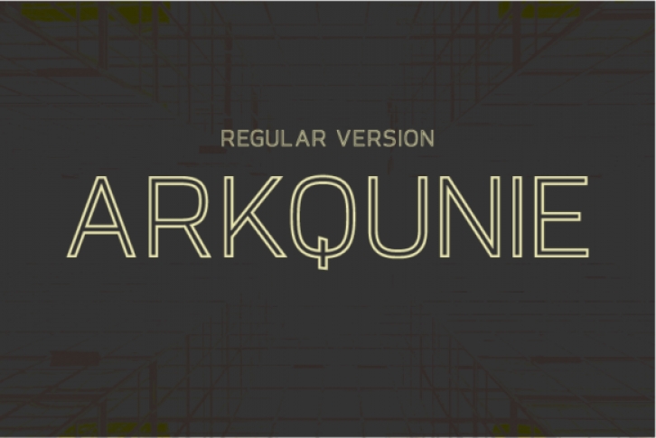Arkqunie Outline Regular Font Download