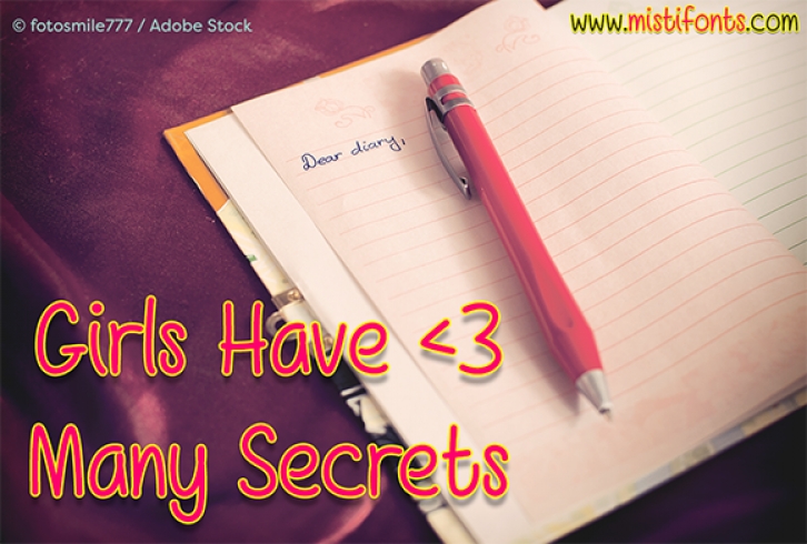 Girls Have Many Secrets Font Download
