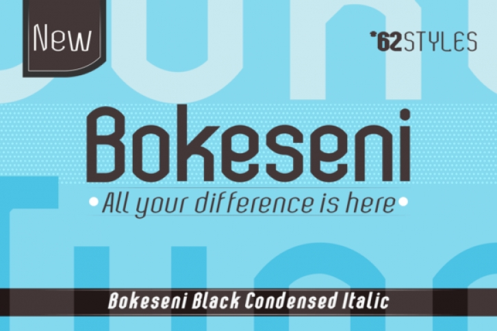 Bokeseni Black Condensed Italic Font Download