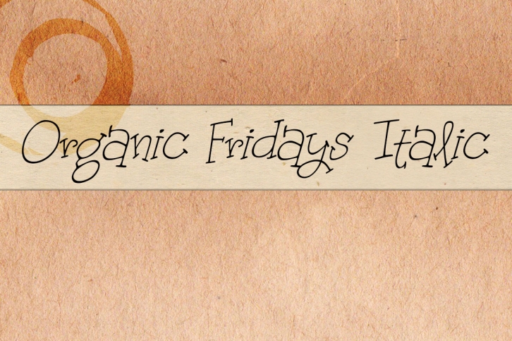 Organic Fridays Italic Font Download