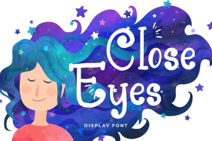 Close Eyes Font Download